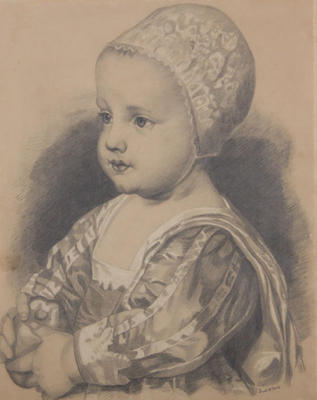 Pencil study of the Duke of York [a copy {detail} after Anthony van